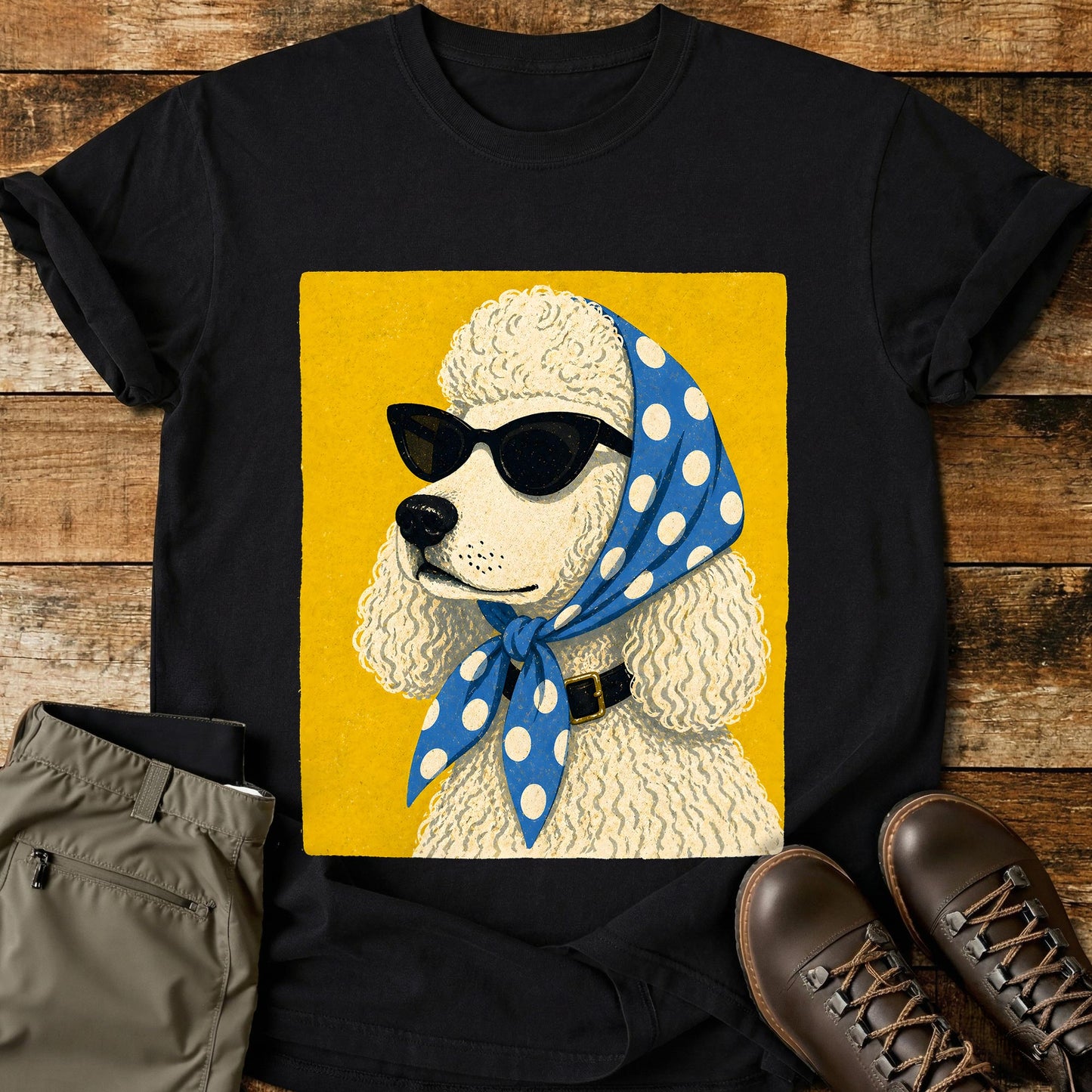 Dog In Headscarf Blue T-Shirt