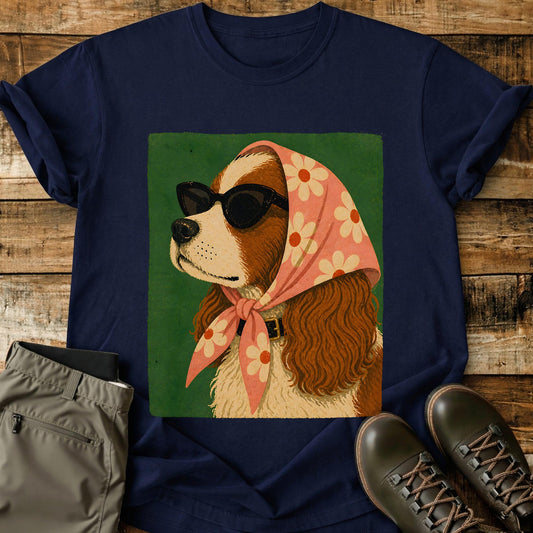 Dog In Headscarf Pink T-Shirt