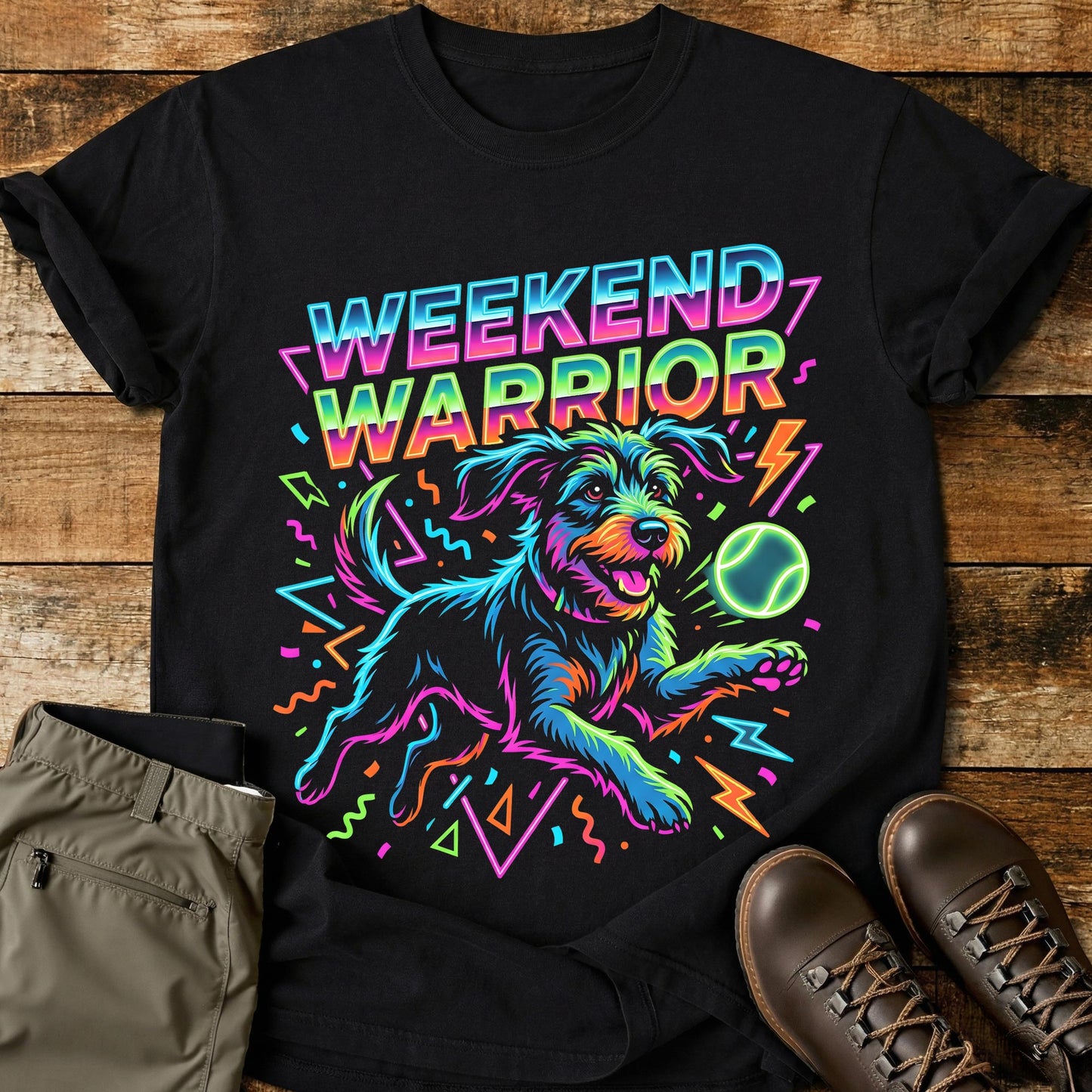 Weekend Warrior Dog T-Shirt