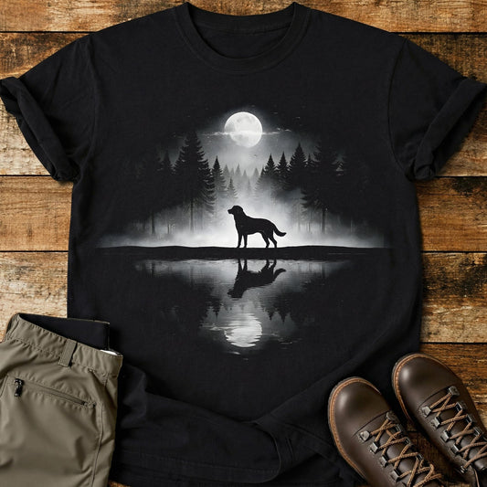 Dog Silhouette Moon T-Shirt