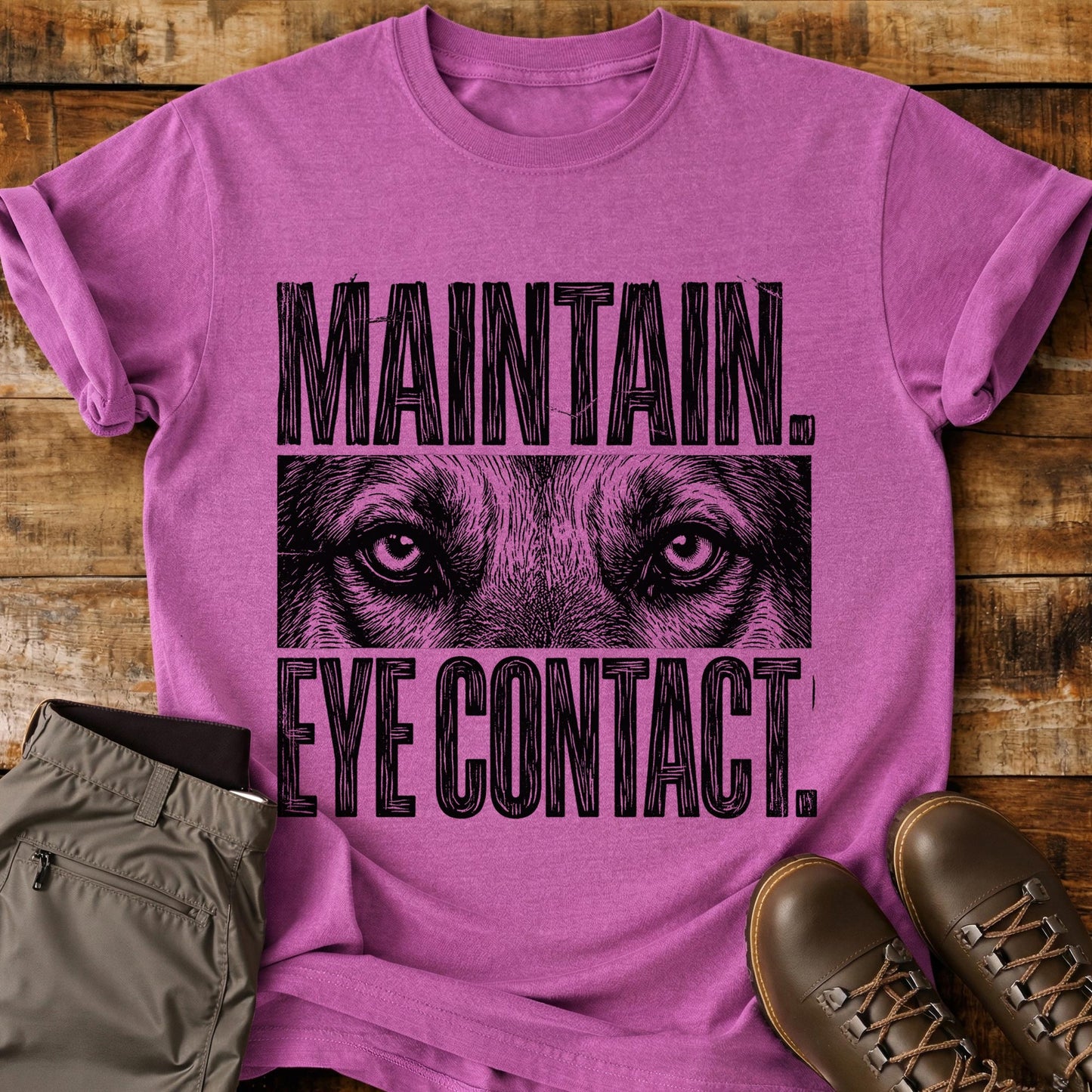 Maintain Eye Contact Alsatian T-Shirt