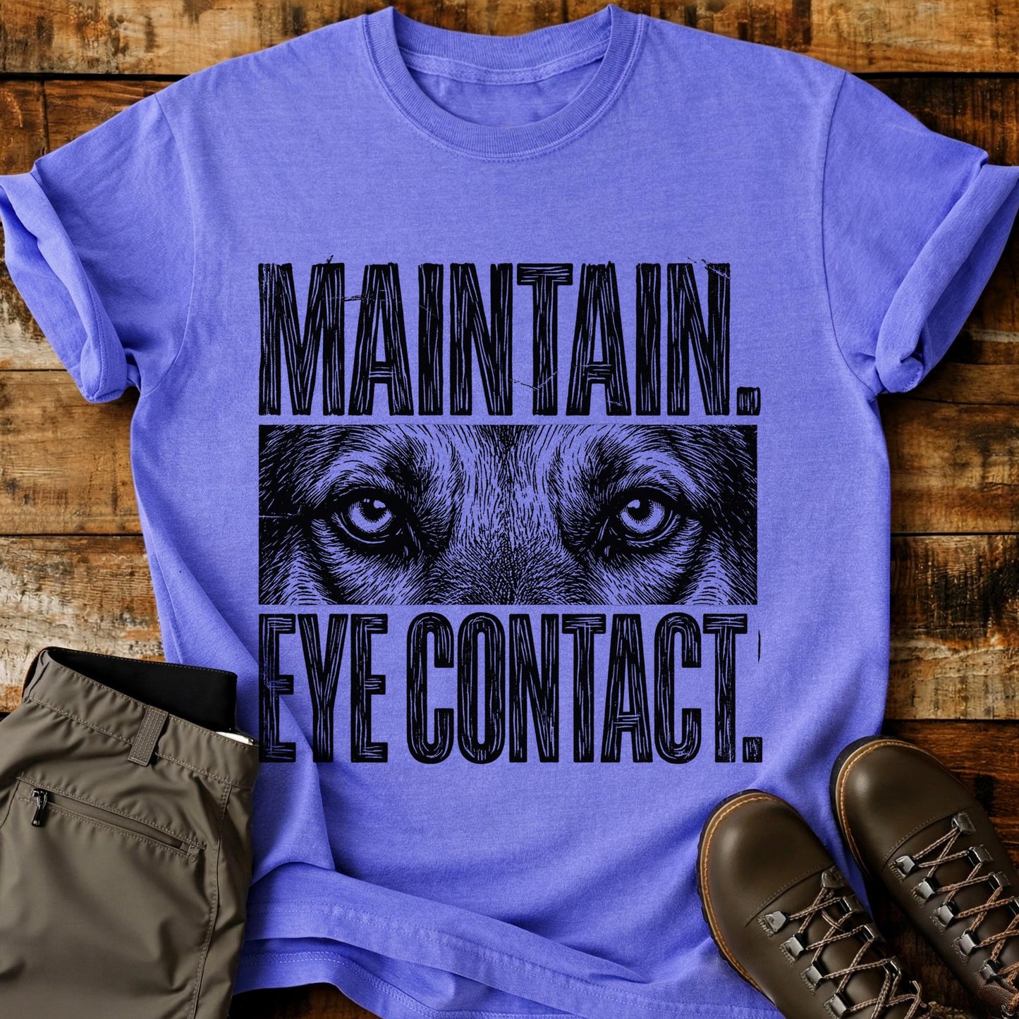 Maintain Eye Contact Alsatian T-Shirt