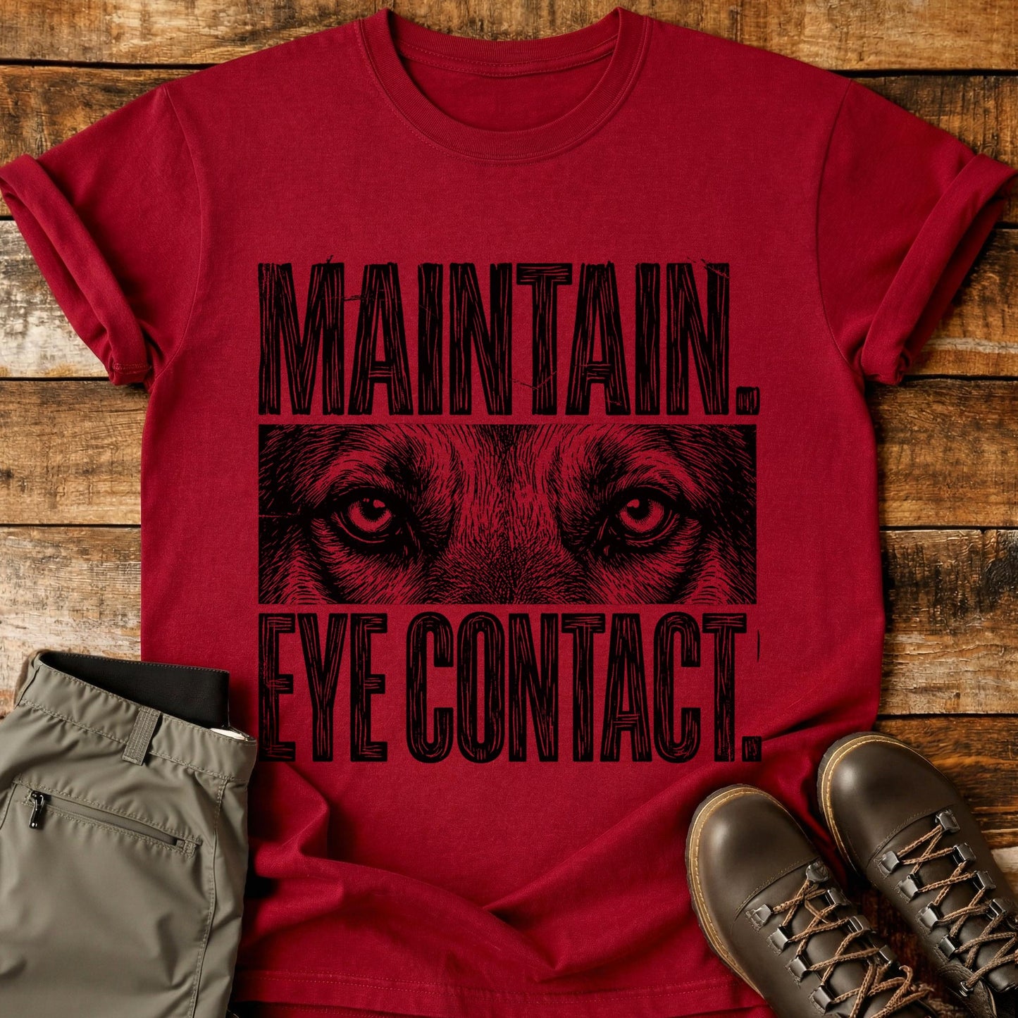 Maintain Eye Contact Alsatian T-Shirt