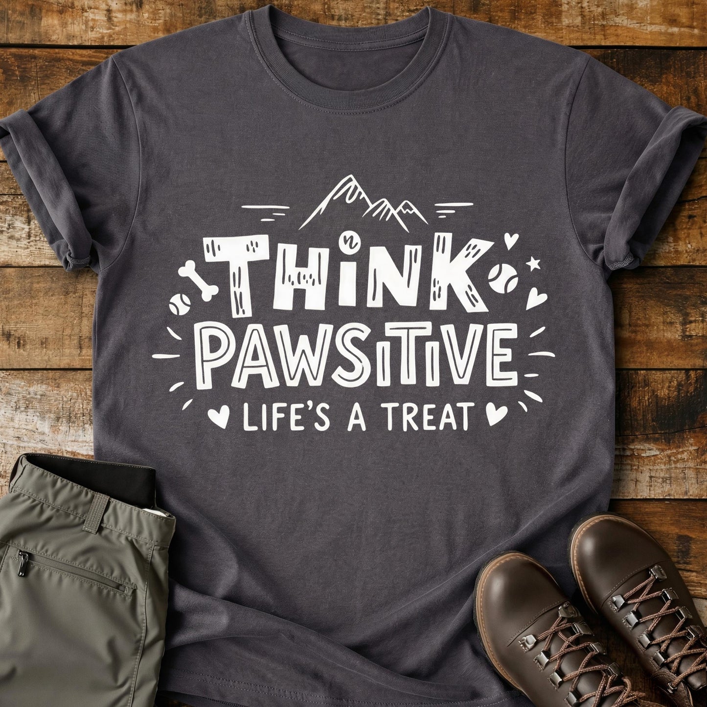 Think Pawsitive Life’s A Treat T-Shirt