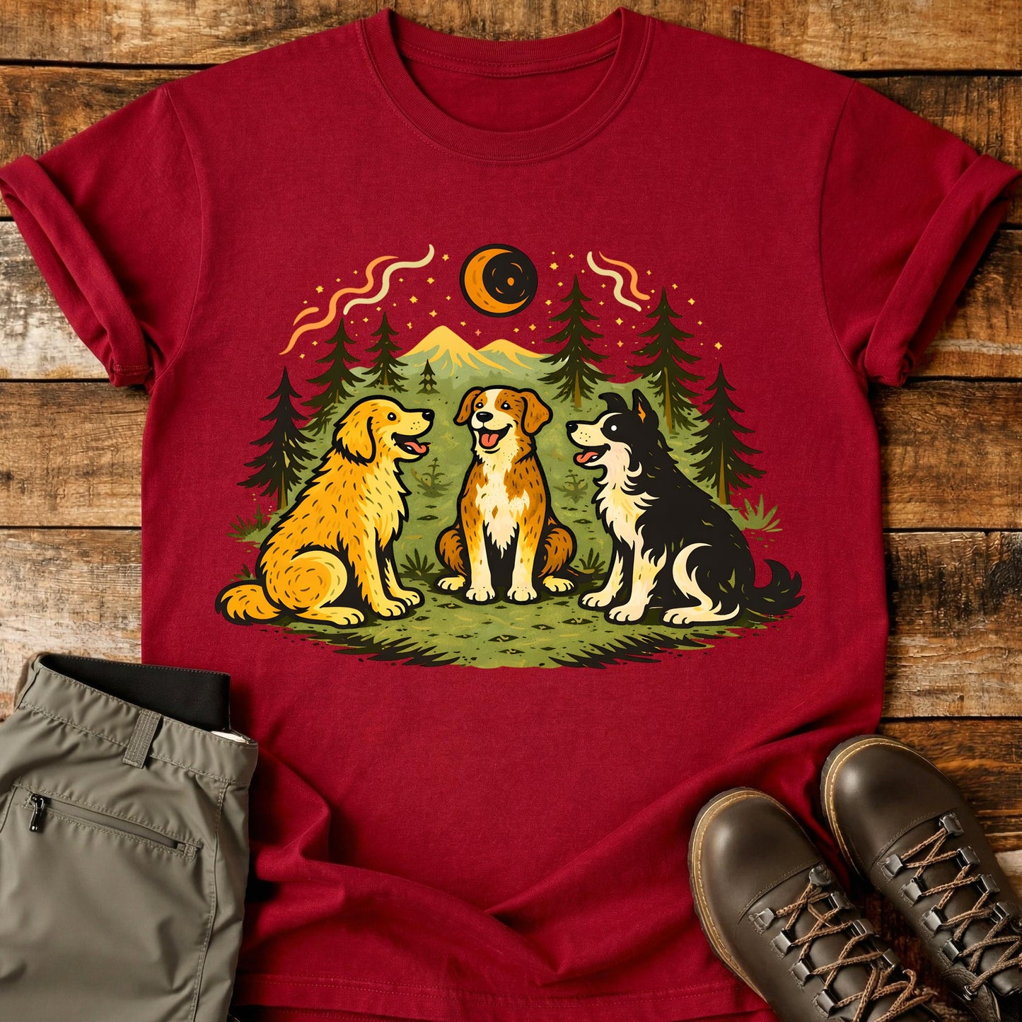 Three Dogs Outdoors Adventure T-Shirt