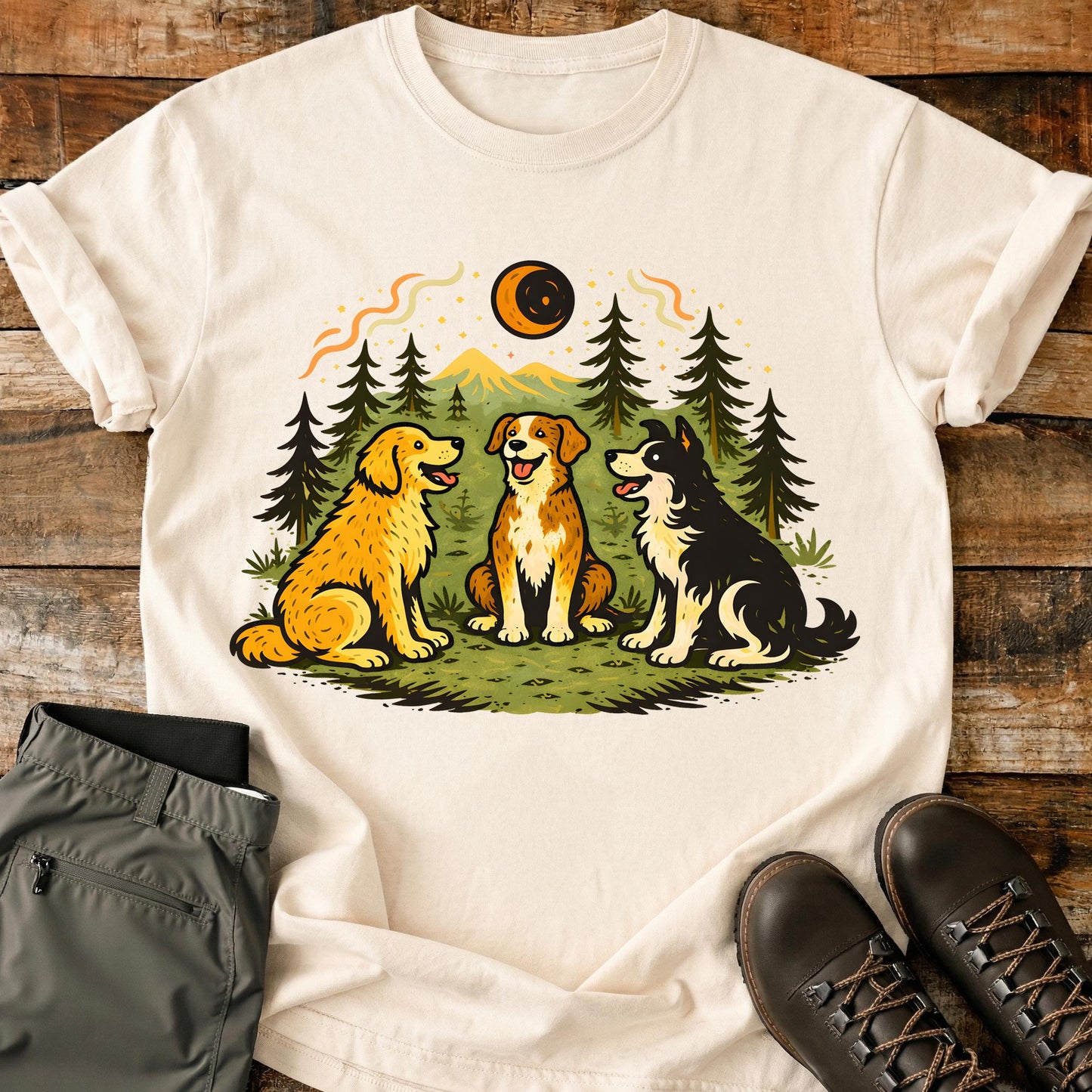 Three Dogs Outdoors Adventure T-Shirt