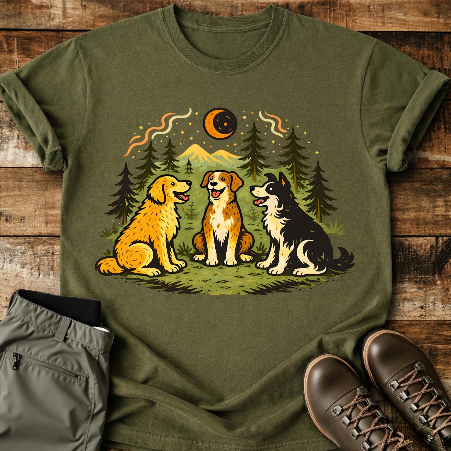 Three Dogs Outdoors Adventure T-Shirt