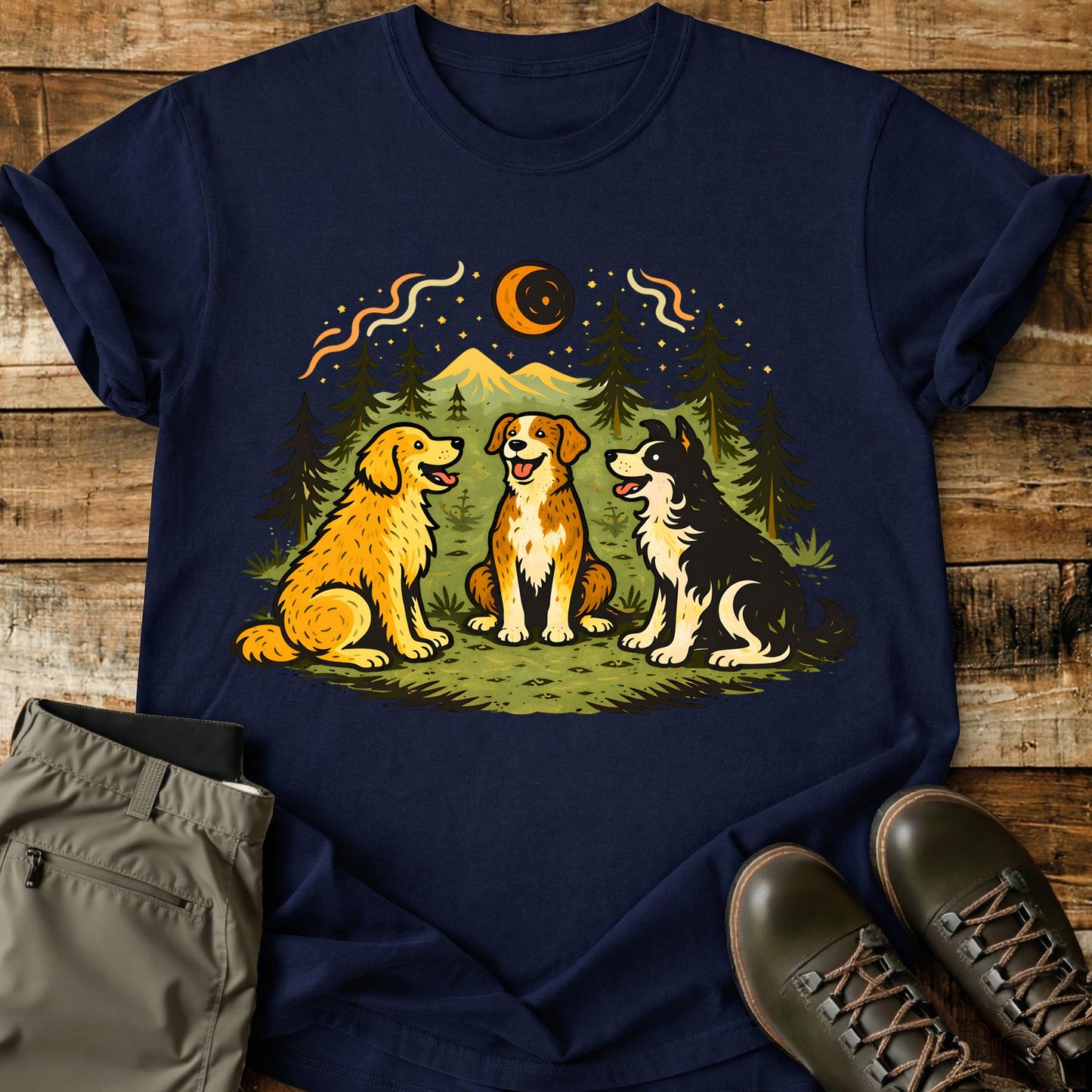 Three Dogs Outdoors Adventure T-Shirt
