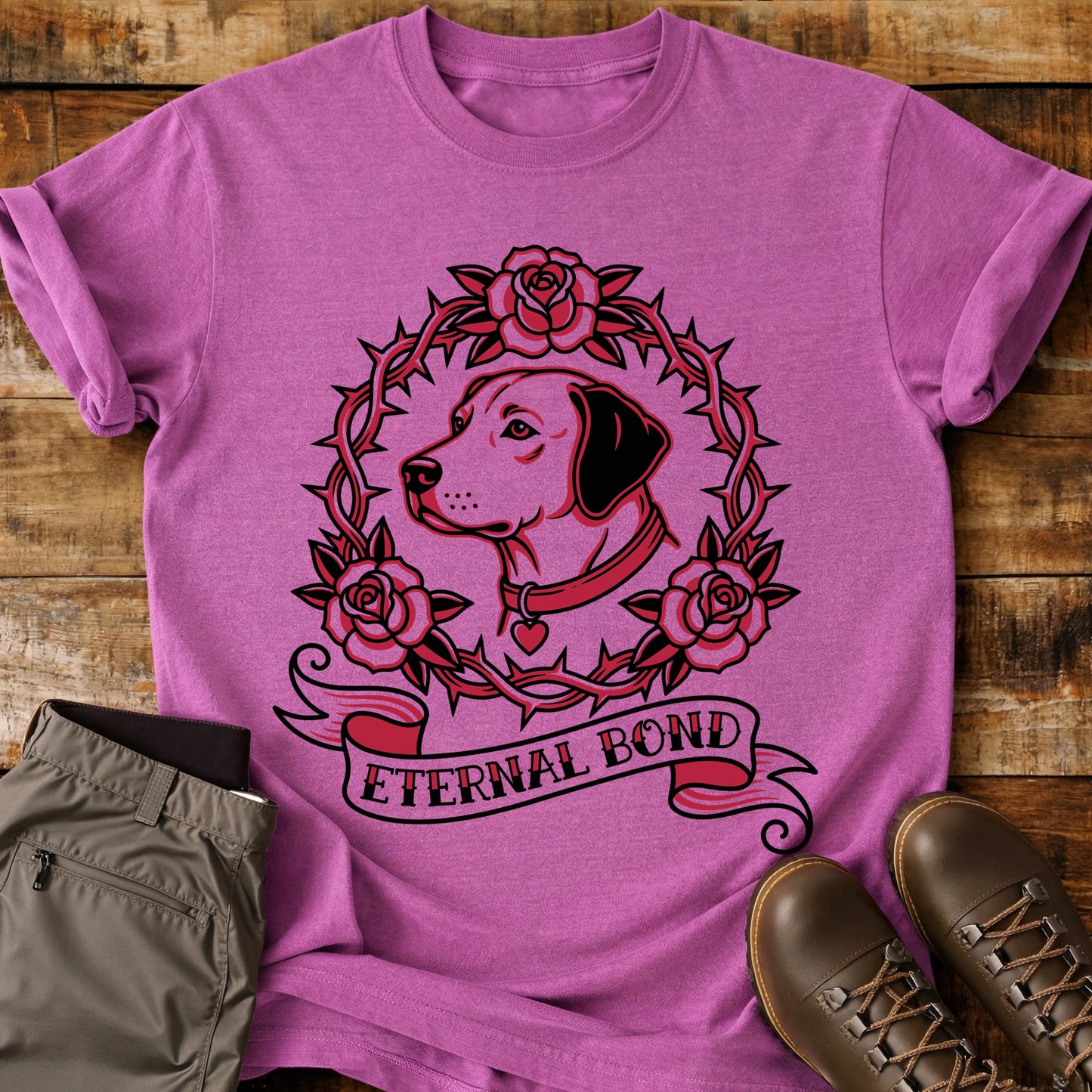 Eternal Bond Dog Tattoo T-Shirt