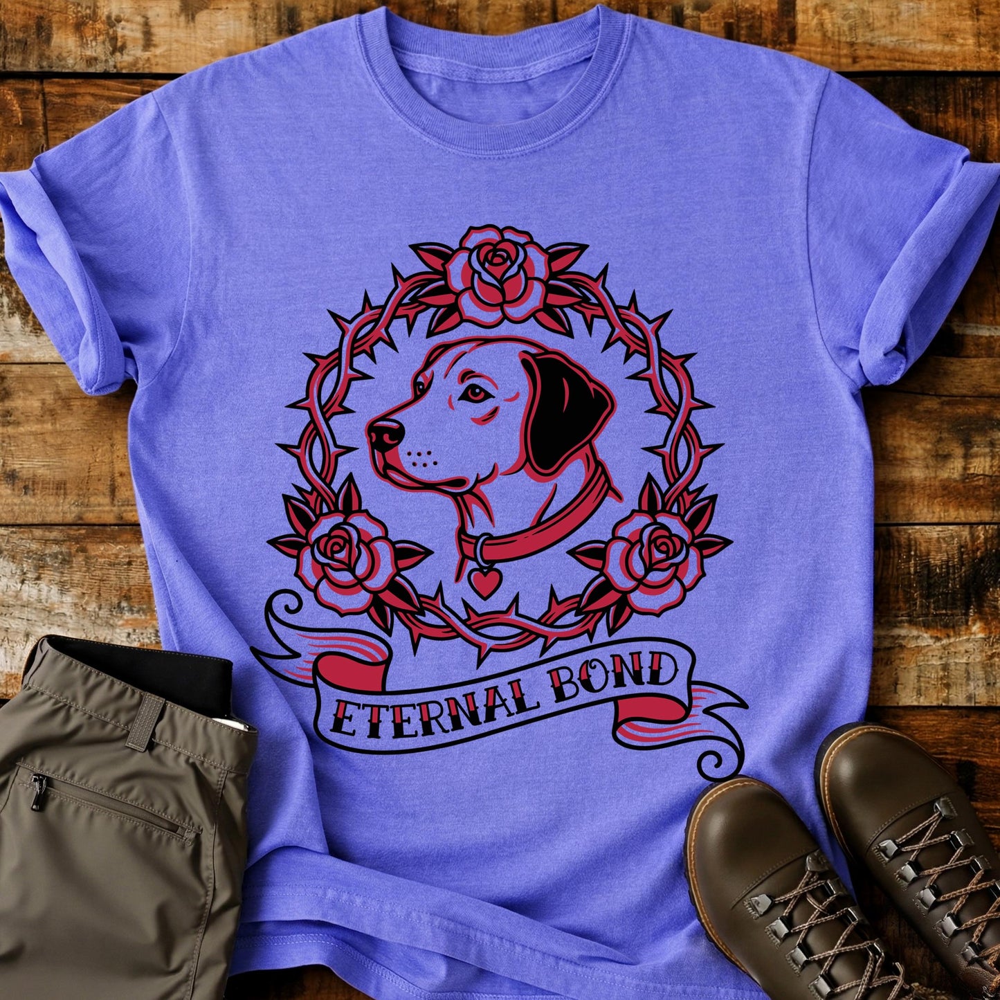 Eternal Bond Dog Tattoo T-Shirt