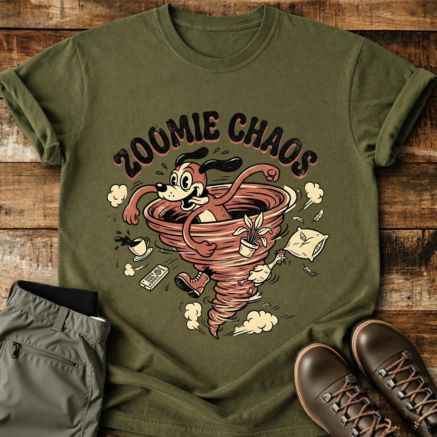 Zoomie Chaos Dog T-Shirt