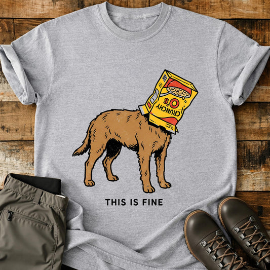 This Is Fine Cereal Box T-Shirt